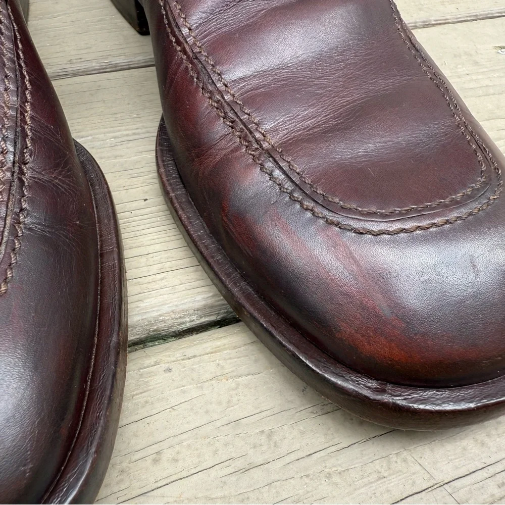 Gucci brown leather loafers shoes size 11.5